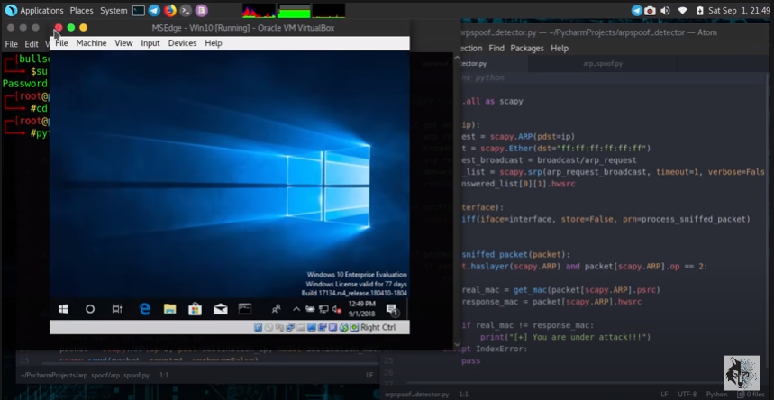 Arp Spoofer - ArpSpoof detector. Linux and WindowsThis runs on (Parrot) Linux. /arp-spoofer-detector-for-linux-and-windows/featured-image.png