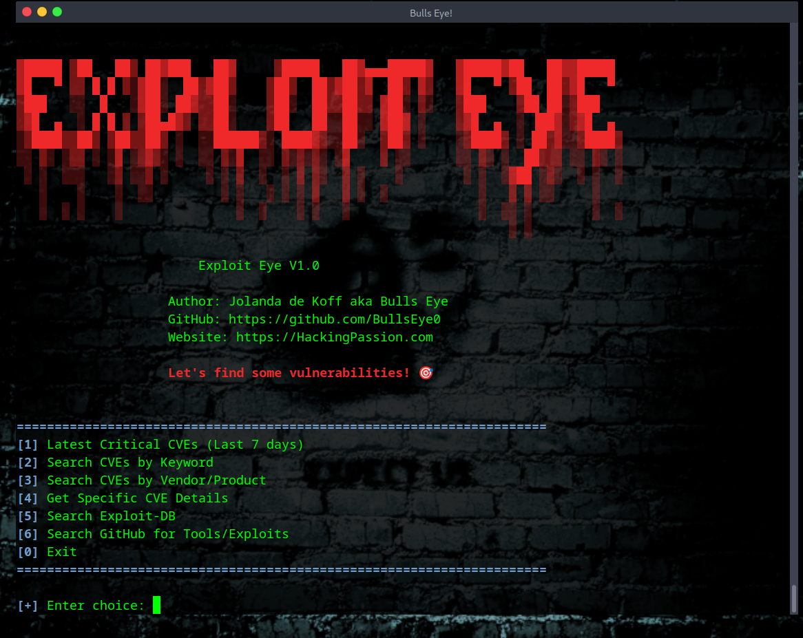 Exploit Eye searches for CVEs and exploits. Get details from NVD, exploits from Exploit-DB, and GitHub tools - all in one search. /exploit-eye-cve-vulnerability-search-tool/featured-image-preview.png
