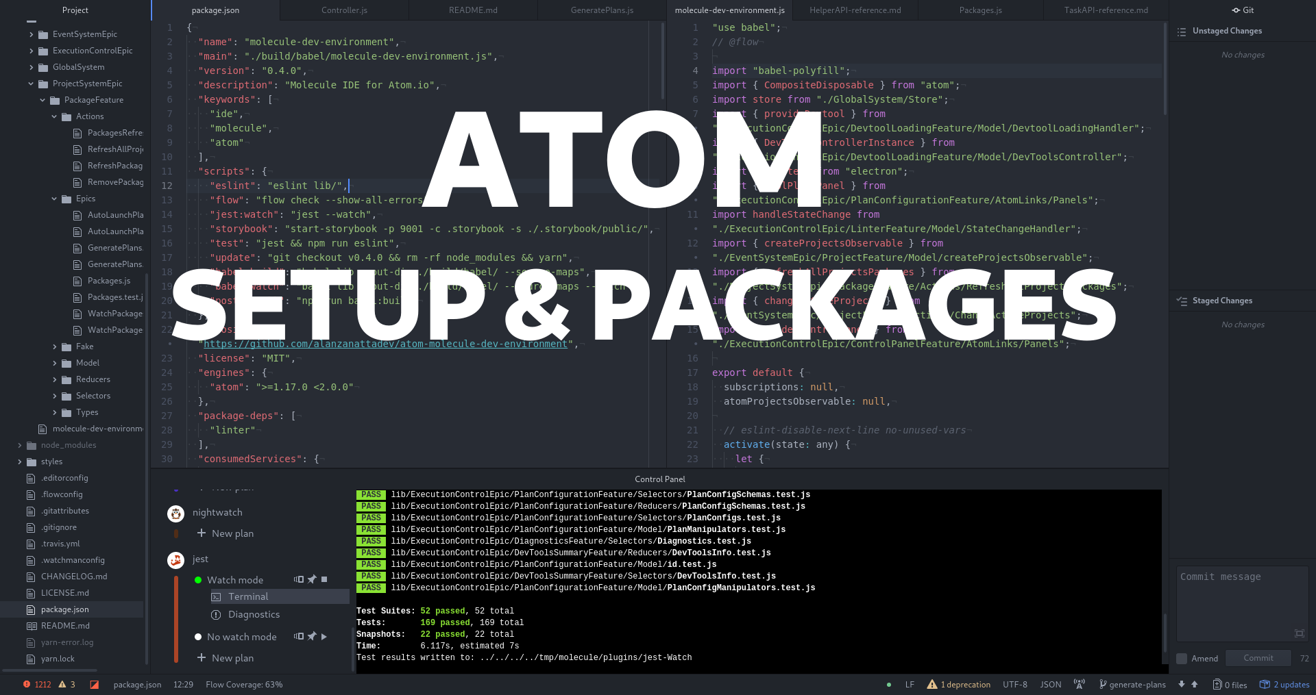 Atom is the IDE developed by GitHub and it is completely hackable which means you can customize it as you want /my-complete-atom-setup-tutorial/featured-image-preview.png