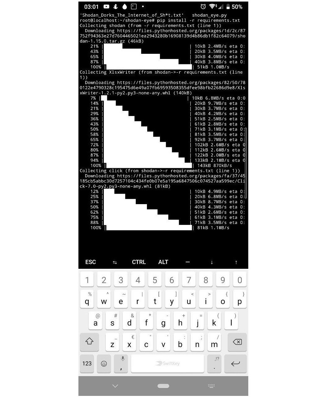 Shodan Eye - If you want to immerse yourself more about how to hack with Android, then Termux is a very good 'App' to use an discover.