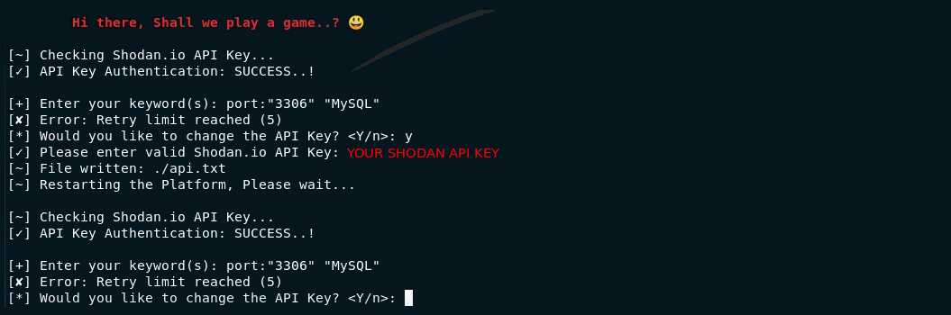 Shodan Eye collects and returns all information about every device that is directly connected to the internet and according to the keywords you entered.