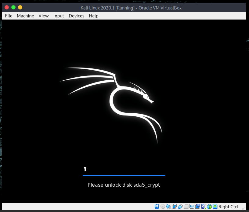 Kali Linux Unlock disk