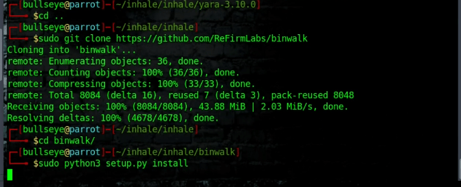 Installing binwalk