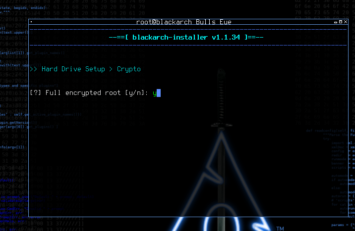 crypto full encrypted root blackarch