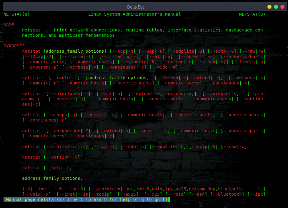 man netstat