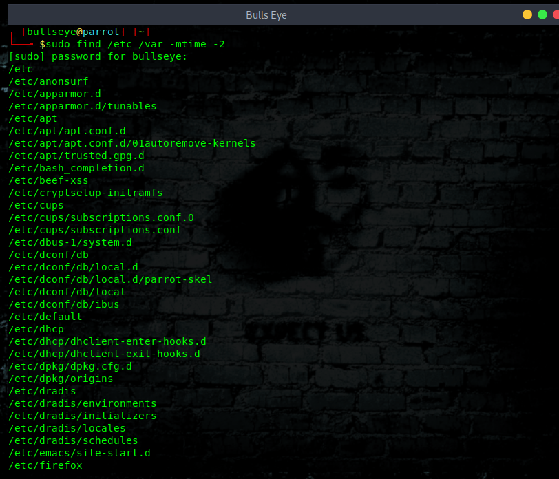 Determine if your Linux computer or server has been hacked sudo find /etc /var -mtime -2