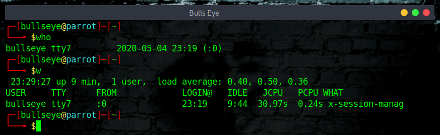 w or who linux command | Determine if your Linux computer or server has been hacked