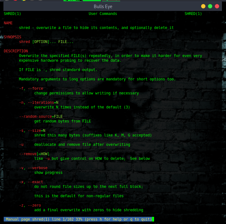 man shred ethical hacking Clear Your Tracks