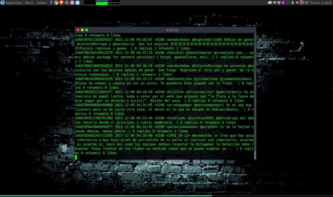 Twitter Eye terminal